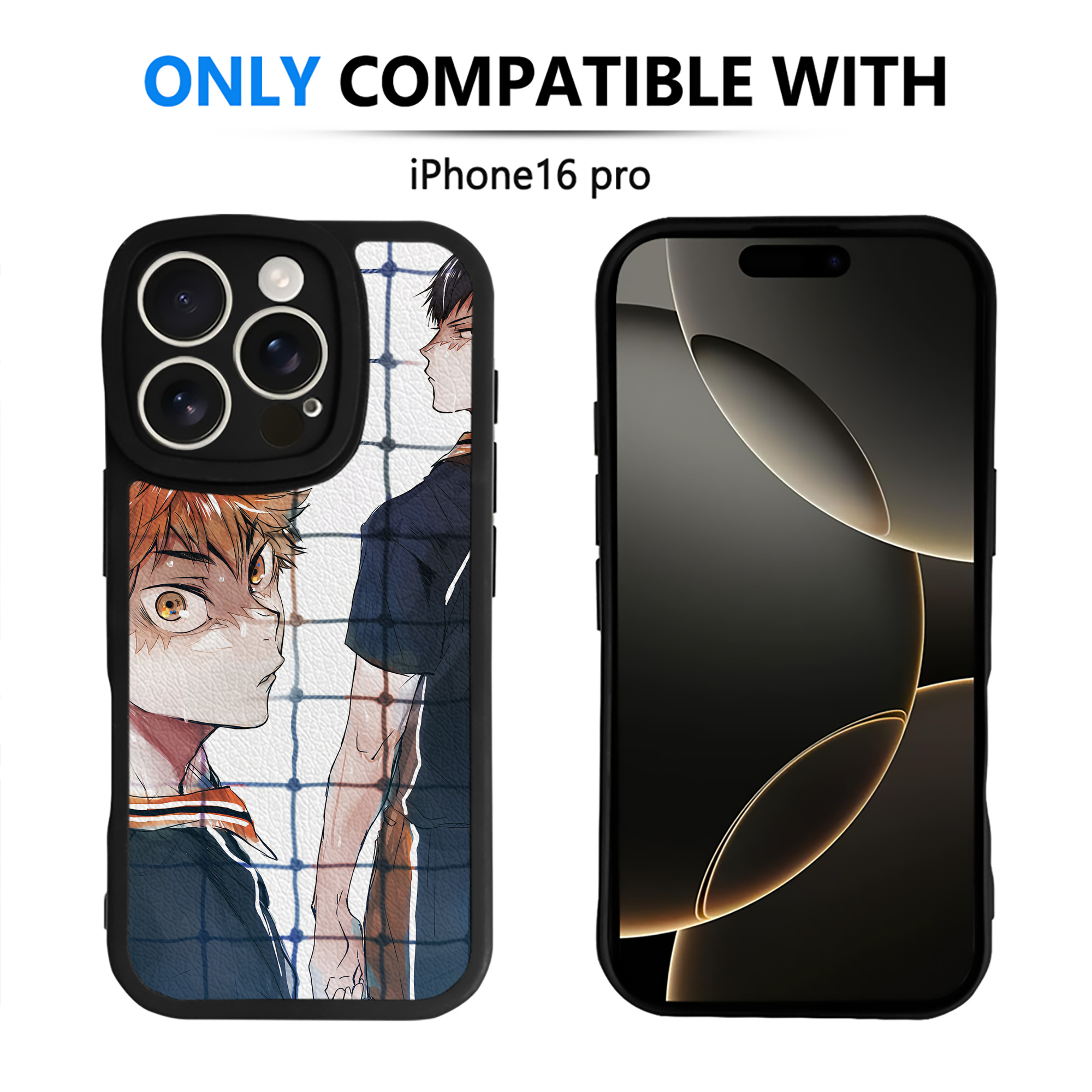 （画像用） ハイキュー!! Haikyu!! 【iPhone 16シリーズ対応】シリコンスマホケース（レザー調） 材質：シリコン
